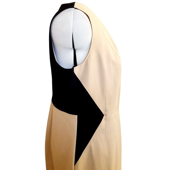 Calvin Klein Colorblock Sheath Dress - Tan & Black, Size 18W - Picture 3 of 8